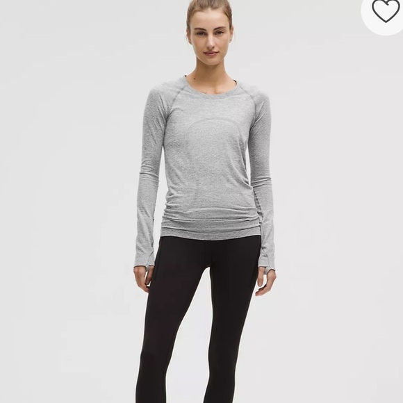 Lululemon Athletica Swiftly Tech Long Sleeve in Slate/white 2.0 SZ 10 NWT - Picture 2 of 11